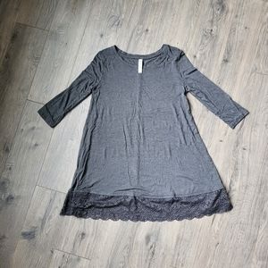 Zenana Premium Tunic Top Gray {Small}